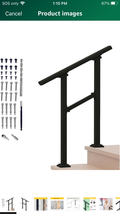 hand rails for outdoor steps,2 Step Stair Handrail & Indoor Stair Railing Kit?Black Railings for Outdoor Steps and Hand Rails for Seniors for Porch Railing & Deck Hand Rail(1-2 Step)