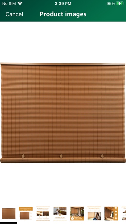 Radiance Cordless Outdoor Shades for Porch, Patio & Windows - Waterproof PVC Blinds for Indoor & Outdoor - Roll-Up Patio Privacy Screen for Diffuse Sunlight - Woodgrain - 72" W x 72" L - (3321266)