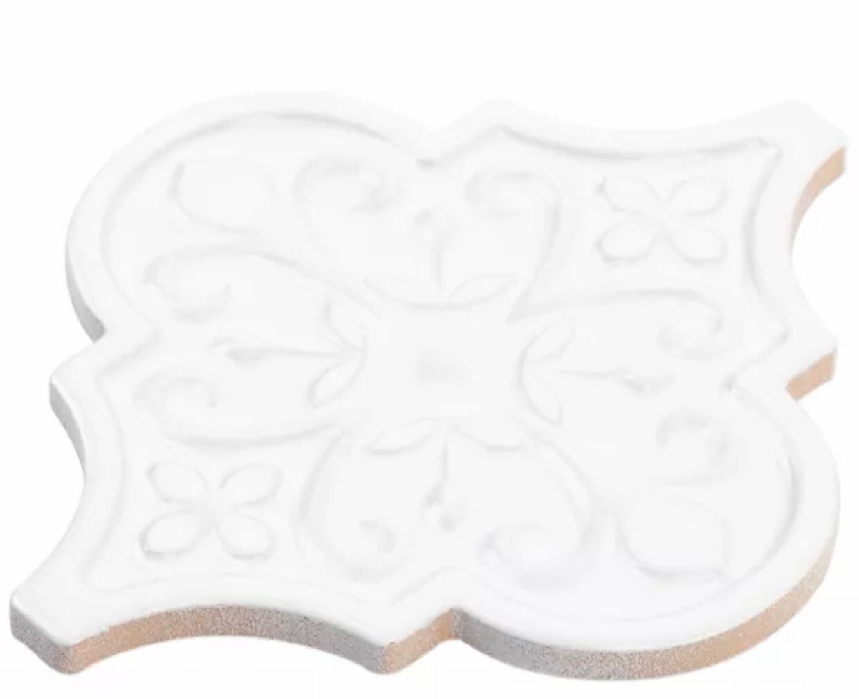 NATUCER glazed wall tiles terra ignis floral lantern blanco 6.25x7.25" ( 19.2 total sq ft)