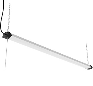 DYMOND 4FT 40W Wraparound LED Shop Light Fixture with Pull Chain Daylight White 5000K for Garage Workshop Basement