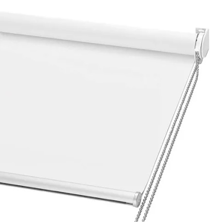 ChrisDowa 100% Blackout Roller Shade, Window Blind with Thermal Insulated, UV Protection Fabric. Total Blackout Roller Blind for Office and Home. Easy to Install. White,50" W x 72" H