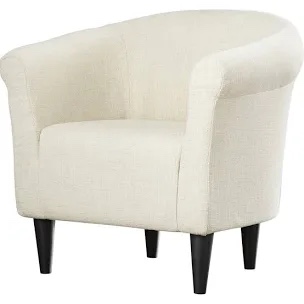 Liam 30.5'' wide barrel chair white