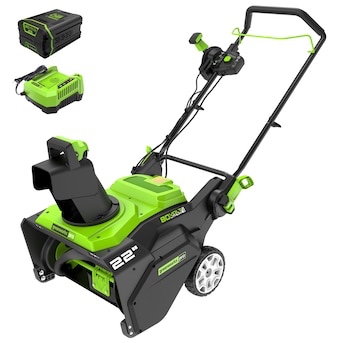 Greenworks Pro 80-volt 22-in Single-stage Push Cordless Electric Snow Blower 4 Ah (Battery and Charger Included)