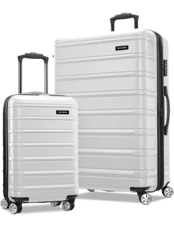 Samsonite Omni 2 Hardside Expandable Luggage with Spinner Wheels, Birch White, 2-Piece Set (Carry-on/Large)