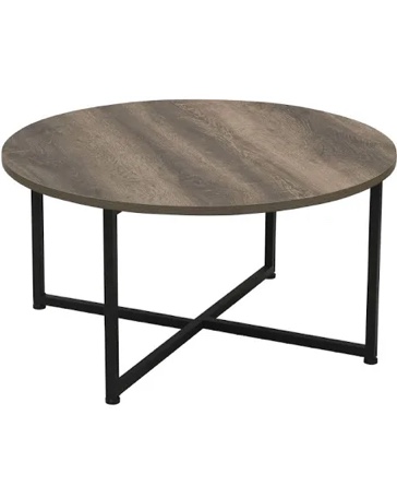 Household Essential Round Coffee Table With Frame