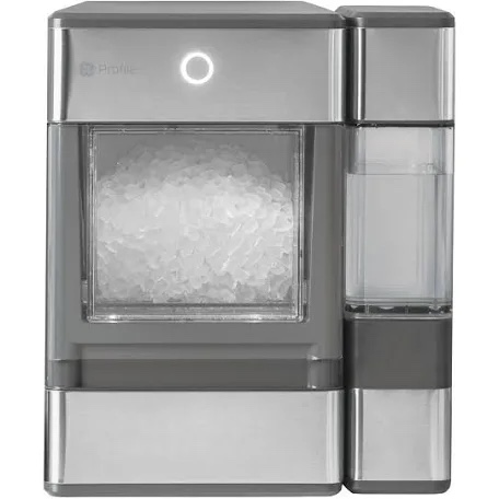 GE Profile - Opal 2.0 38-lb. Portable Ice maker with Nugget Ice Production, Side Tank and Built-in WiFi - Stainless Steel
