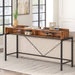 2-Tier Console Table, 70.9" Sofa Hallway Table with Open Shelves