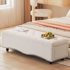 Wade Logan Treda Upholstered Ottoman White 