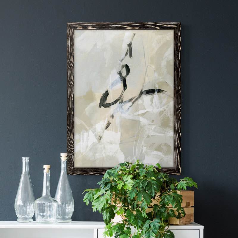 Orren Ellis Scribble Veil I " Scribble Veil  " Painting Print - Black Frame