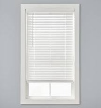 Lotus & Windoware Cordless, 2 Inch Faux Wood Blind, 34" Wide x 60" Long, Window Blinds, Blinds & Shades, Blinds for Indoor Windows, Embossed, Bright White