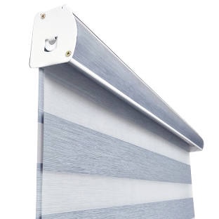 Motorized Blinds with Remote Control-Blackout Roller Shades-Custom Smart Blinds with Valance-Cordless Electric Window Blinds & Automatic Shades(white34" Wx72 H)