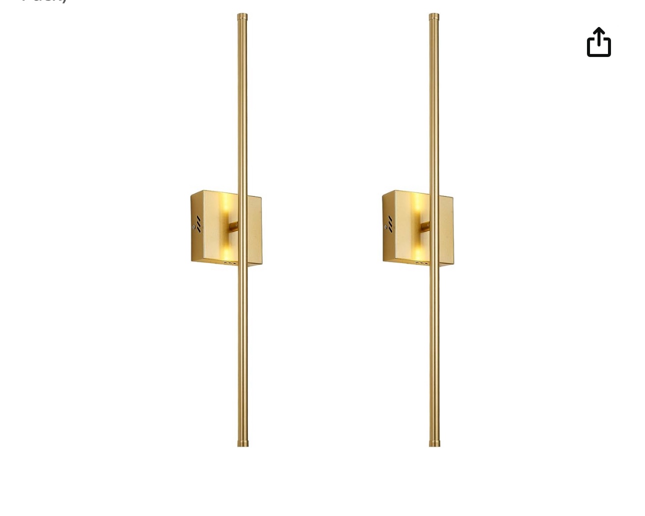 KARTOOSH Modern Wall Sconces Set of Two, Dimmable Hardwired Wall Sconces, 350° Rotate, LED Matte Gold Wall Light Fixtures, 3000K Warm Light Wall Lamp for Bathroom, Living Room,27.8 Inch (2 Pack)