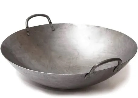 Craft Wok Big 16 Inch Heavy Canton Style Hand Hammered Carbon Steel Wok (Round Bottom) / 731W87