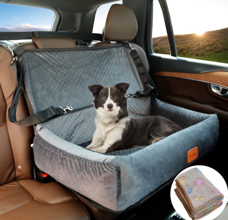 lingusta medium large dog car seat grey