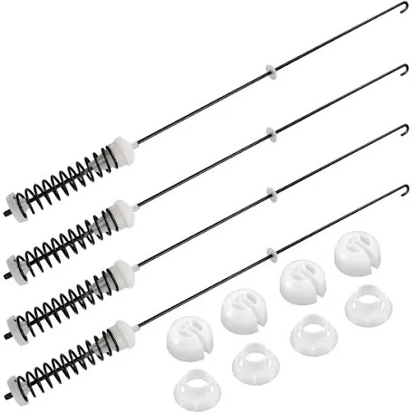 Updated W10780045 Washer Suspension Rod Kit (4PACK) by Techecook - Replacement for Whirlpool Kenmore Maytag Washing Machine Suspension Rods Replace W10537442 W10780053 WTW4616FW0 NTW4516FW0 NTW4516FW1