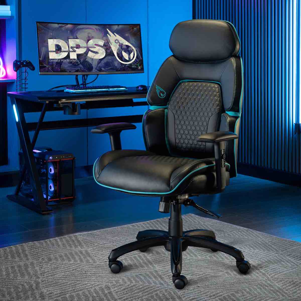 DPS 3D Insight Gaming Chair with Adjustable Headrest Blue