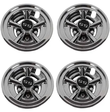 Dr.Acces Golf Cart 8" SS Wheel Covers Hub Caps, Set of 4PCS Fits Yamaha Club CAR EZ-GO Golf Cart and Most Brand Golf carts(Silver)