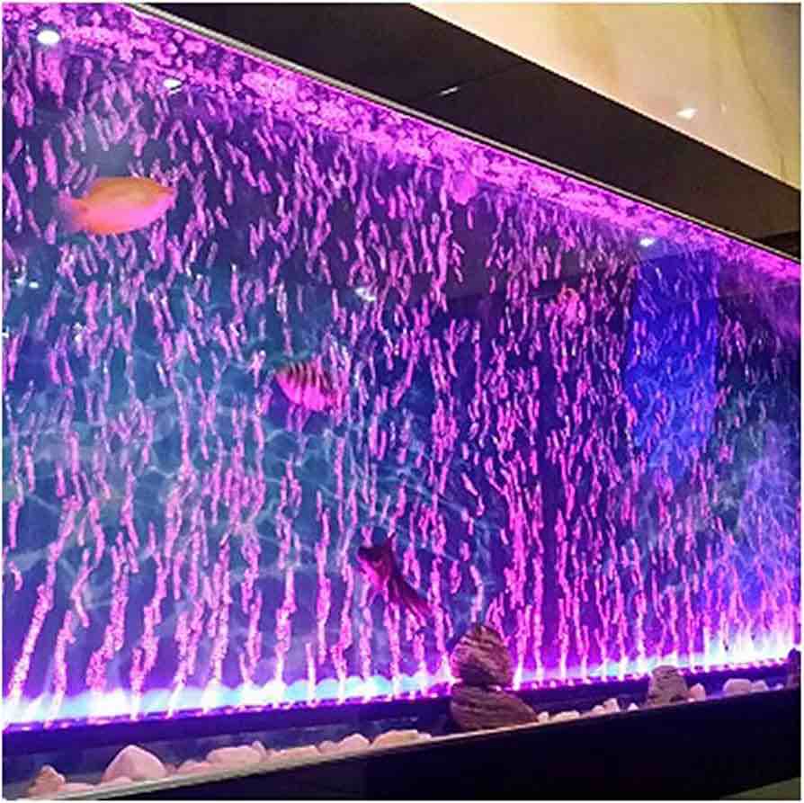 HCDMRE LED Air Bubble Light Aquarium Light Underwater Submersible Fish Tank Light Color Changing Making Oxygen Aquarium Tools,Us Plug (102cm/40.2")