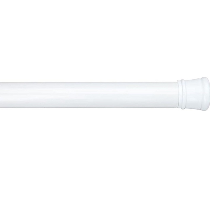 Bath Bliss, Water and Rust Resistant, Easy to Install Adjustable Expandable Tension Curtain Rod, Shower, Window, Room Divider, 42”-72”, White