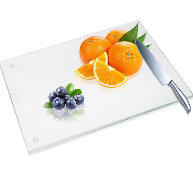 Tempered Glass Cutting Board – Long Lasting Clear Glass – Scratch Resistant, Heat Resistant, Shatter Resistant, Dishwasher Safe. (XLarge 16x20")