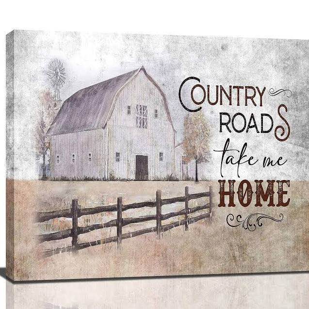 “Country Roads Take me Home” Living Room Decor picture 