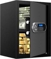 2.5 Cubic Home Safe Fireproof Waterproof, Digital Home Security Safe Box with Programmable Keypad and Spare Keys, Document Safe for Money Firearms Medicine Valuables