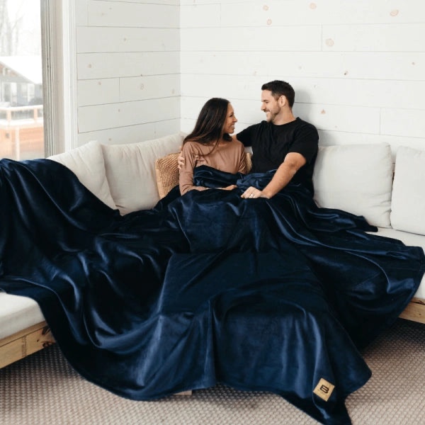 big blanket navy blue