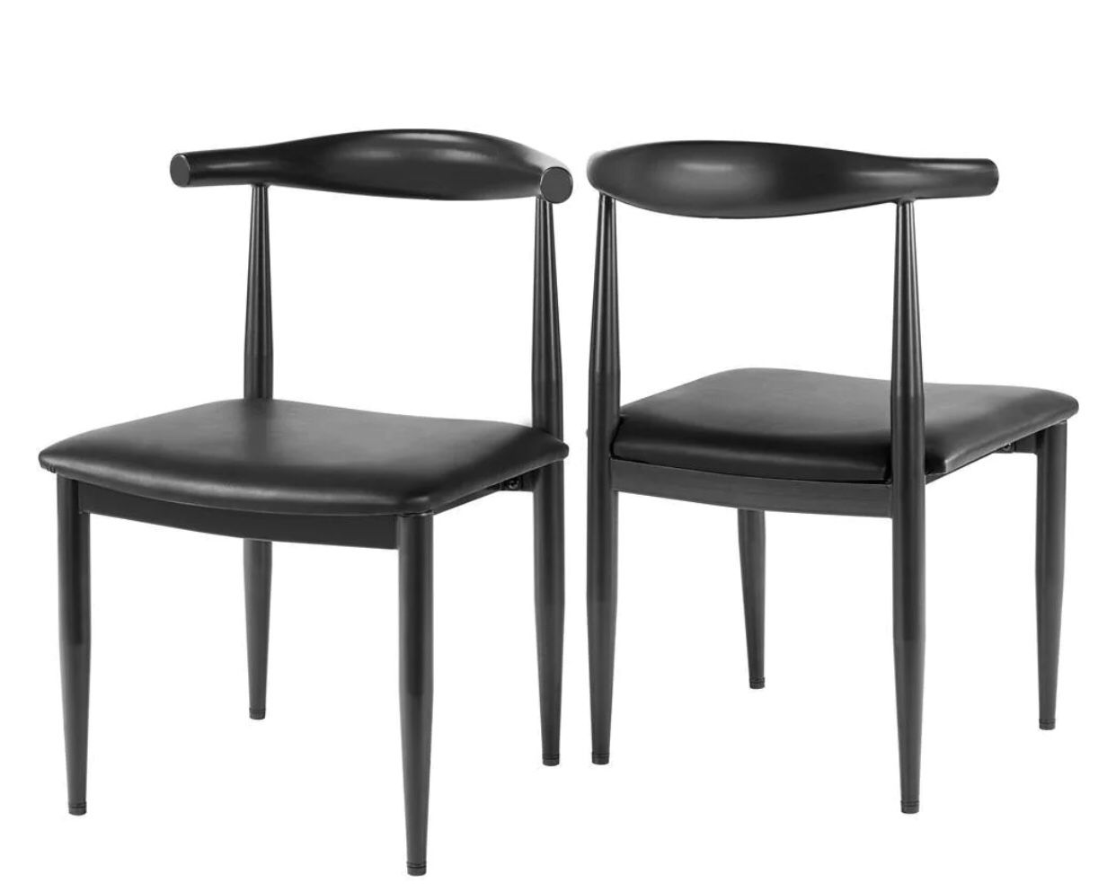 yaheetech black dining chair set of 2 612599