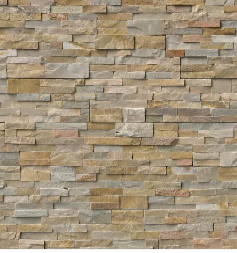 Golden Honey Ledger Panel 6 in. x 24 in. Natural Quartzite Wall Tile (6 sq. ft./case) (48 total square feet)