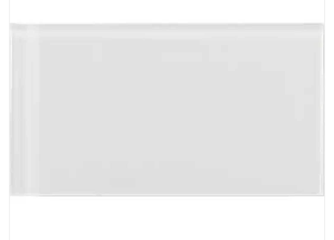 white gloss 3.15 in. x 6.46 in. Glass Wall Tile (34.72 total square feet)