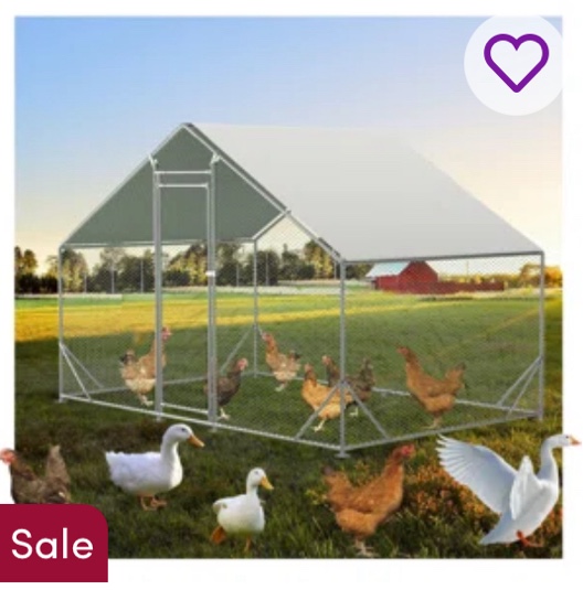 Metal Chicken Run Coop walk in poultry cage