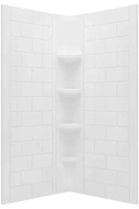 ovation 2 pc corner shower wall set 