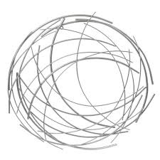 LuxenHome Metal Abstract Sticks Round Wall Decor WHA560