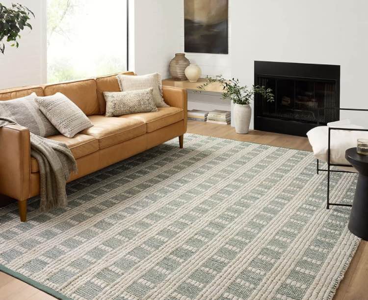 LOLOI Angela Rose Colton Collection CON-03 Ivory/Sage 2'-0'' x 3'-0'' Accent Rug