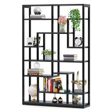 Tribesigns Black Metal 9-Shelf Bookcase