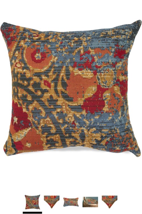 Liora Manne Marina Suzanie Indoor/Outdoor Pillow Blue 12" x 18