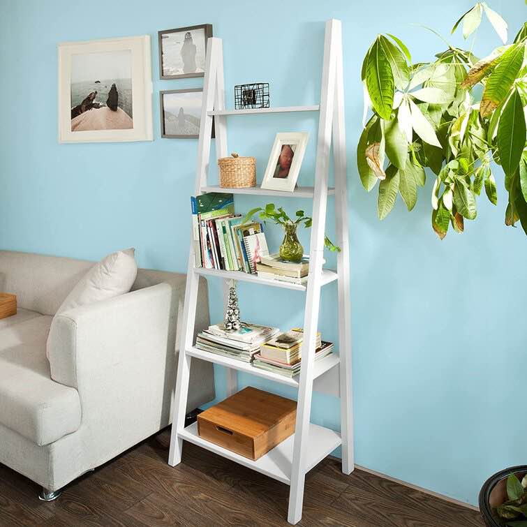 Lymon 70.2" H x 24.96" W Ladder Bookcase Bookshelf