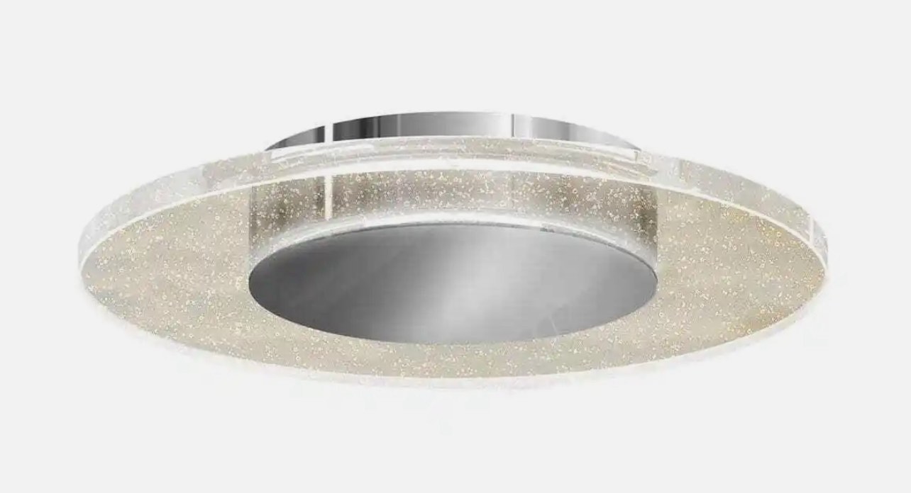 Artika Essence Disk 13 in. Chrome Modern LED Flush Mount Ceiling Light