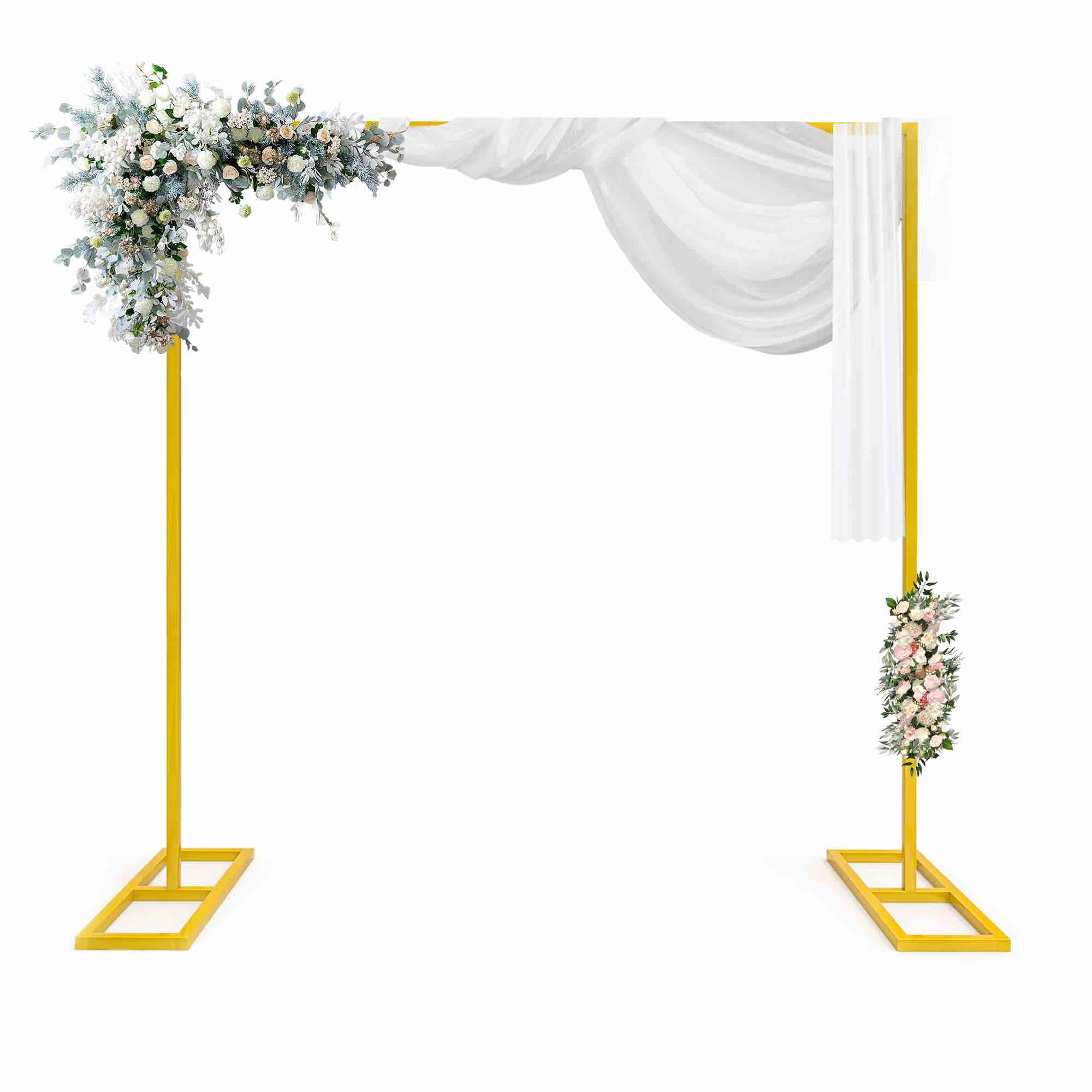 Balloon Arch Stand, 10FT Wedding Arch Square Backdrop Stand Gold Metal Arch Backdrop Stand for Weddings, Birthday Party, Anniversaries, Valentine'S Day?Garden Decoration