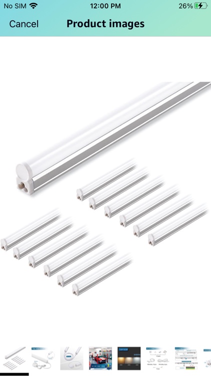 Barrina (Pack of 12) LED T5 Shop Light, 4FT, 2200lm, 6500K (Super Bright White), 20W, Utility Shop Light, Ceiling and Under Cabinet Light, ETL Listed, Corded Electric with ON/Off Switch