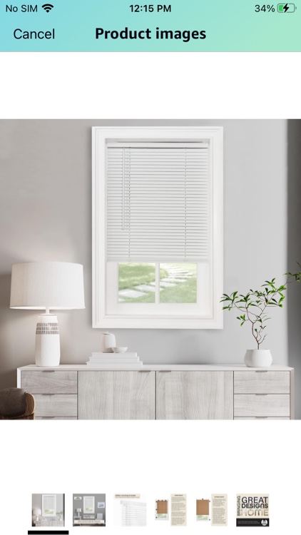Cordless Light Filtering Mini Blind - 30 Inch Width, 64 Inch Length, 1" Slat Size - Pearl White - Cordless GII Morningstar Horizontal Windows Blinds for Interior by Achim Home Decor