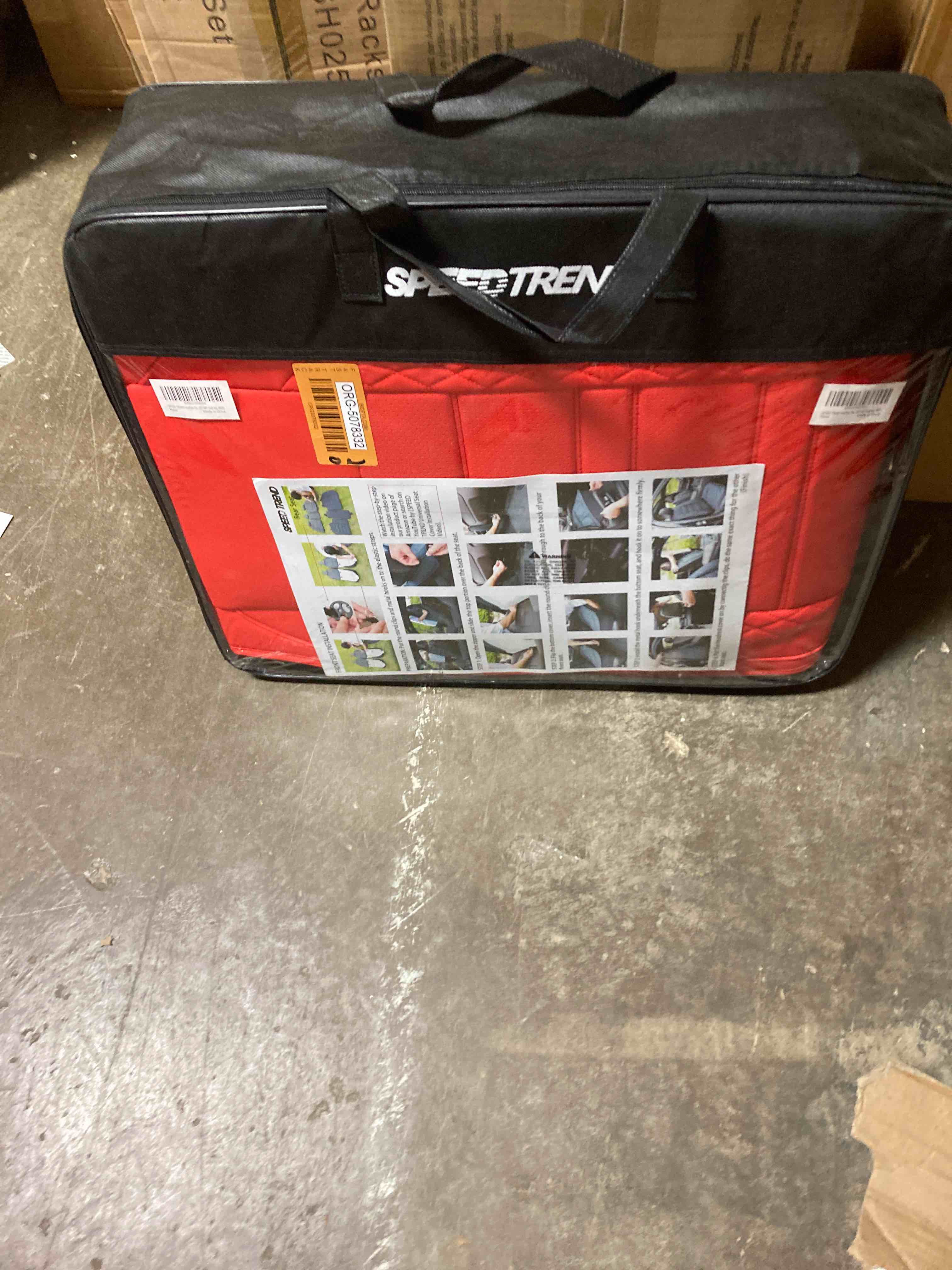 Coverado Car Seat Covers Full Set, 5 Seat Universal Seat Covers for Cars, Luxury Faux Leather Waterproof Seat Covers, Front and Back Car Seat Protector, Auto Seat Covers Fit for Most Vehicles, Red