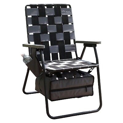 Body Glove Camp Chair with Removable Cooler Tote, 33" H x 23" W, Black