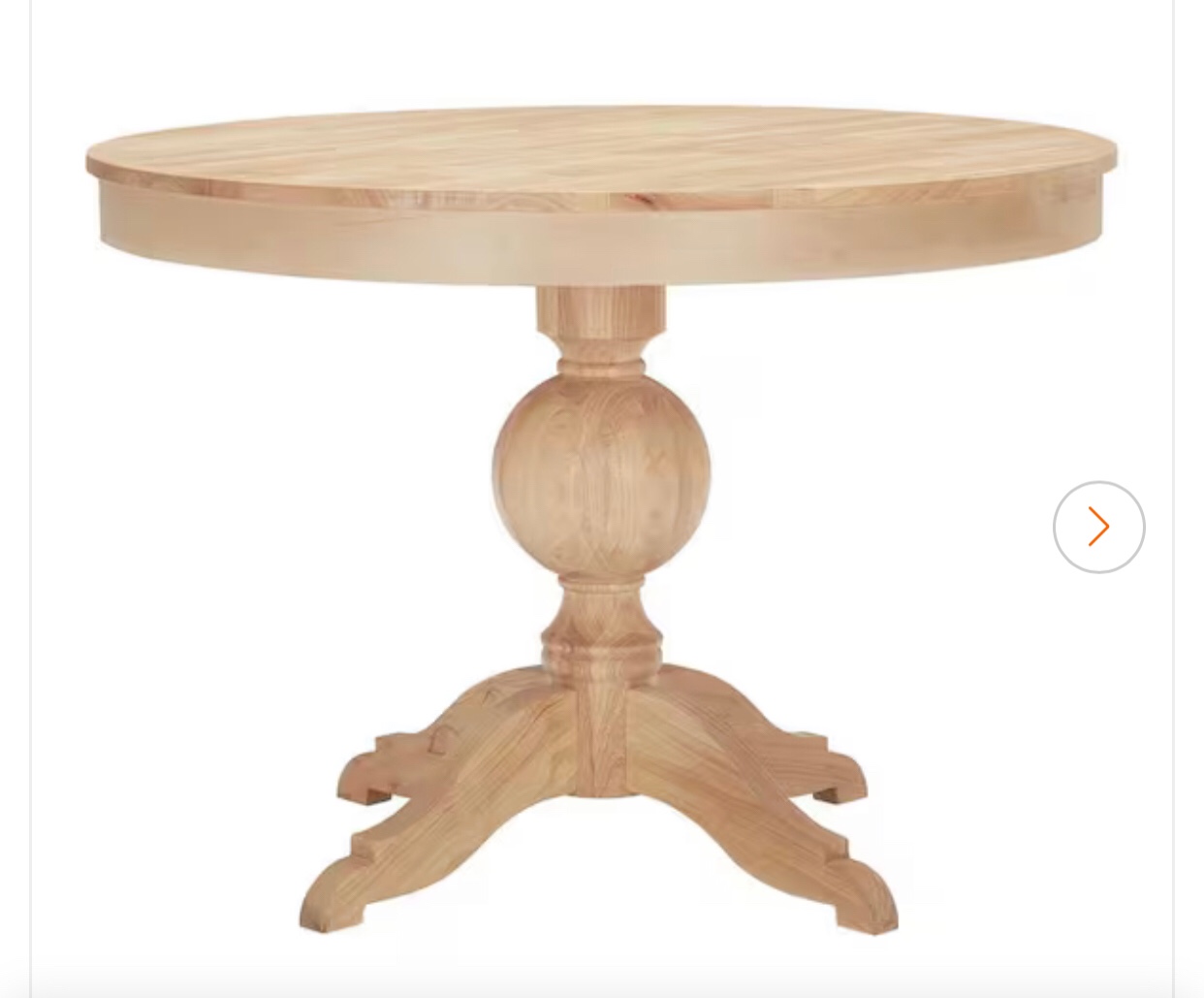 unfinished round pedestal table 1008236095. Table Top ONLY