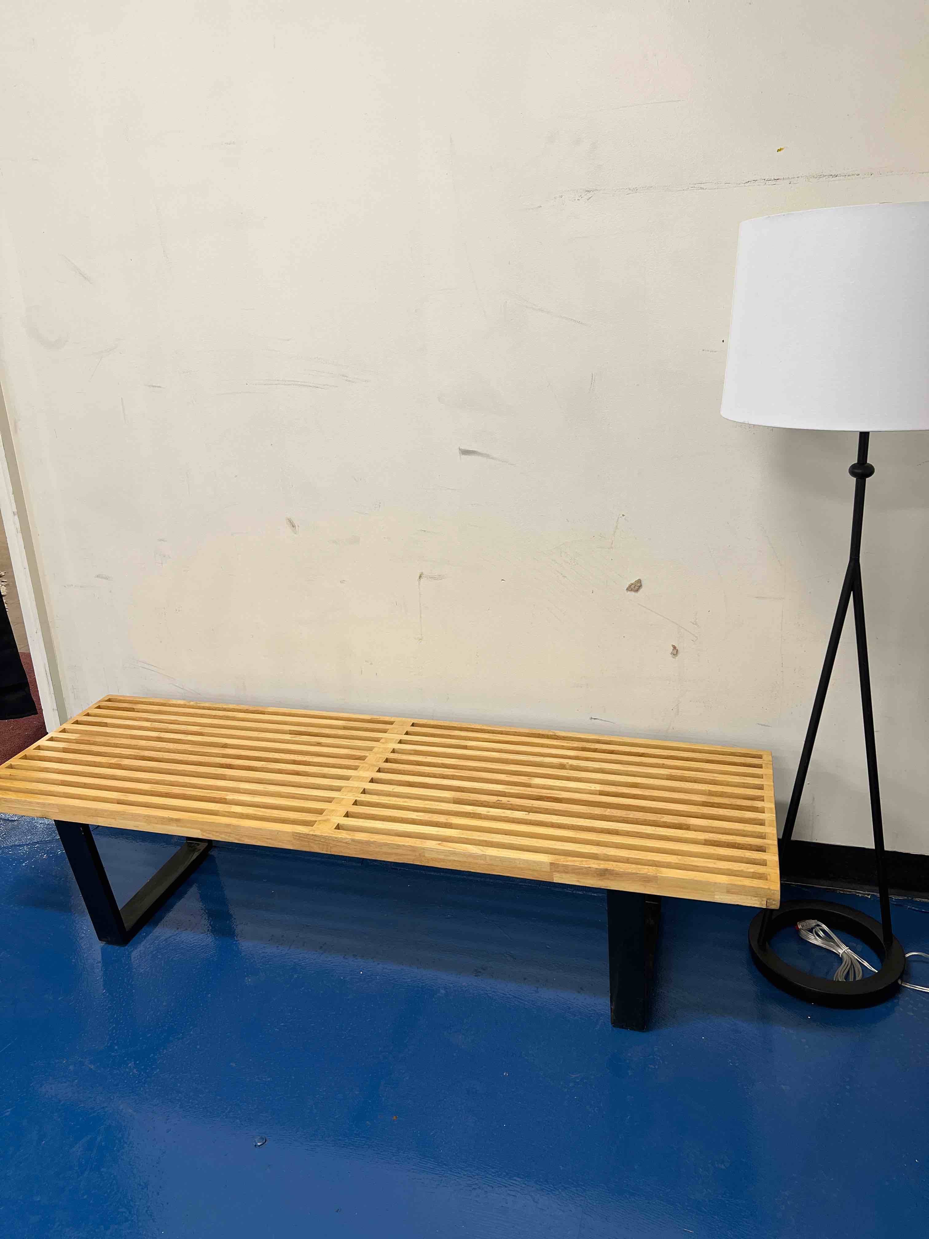 Tao 60" Ash Wood and Black Wood Occasional Bench