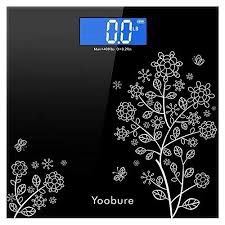 Yoobure Weight Scale, Precision Digital Physique Rest room Scale with Step-On Expertise, 6mm Tempered Glass Simple Learn Backlit LCD