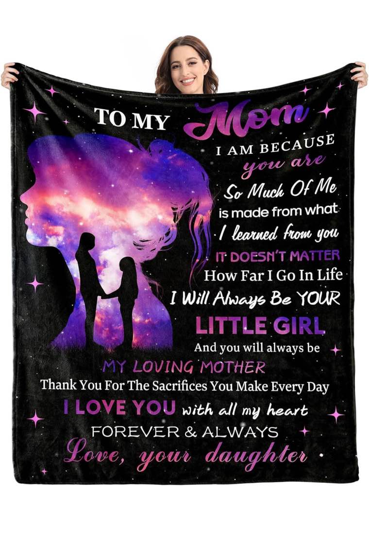 Gifts for Mom from Daughter Blanket, Gifts for Mom,Birthday Gifts for Mom,Great Mother Gifts,Mom Birthday Gifts from Daughter,Gift for Mom,Mother,Mama,New Mom,Throw Blanket 60"x50"