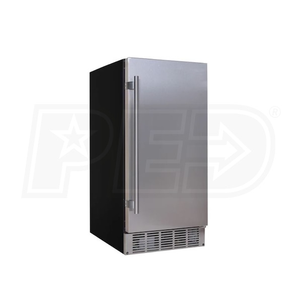 Edgestar - 15" Ice Maker - Up to 25 Lbs. Per Day Ice Production - Stainless Steel