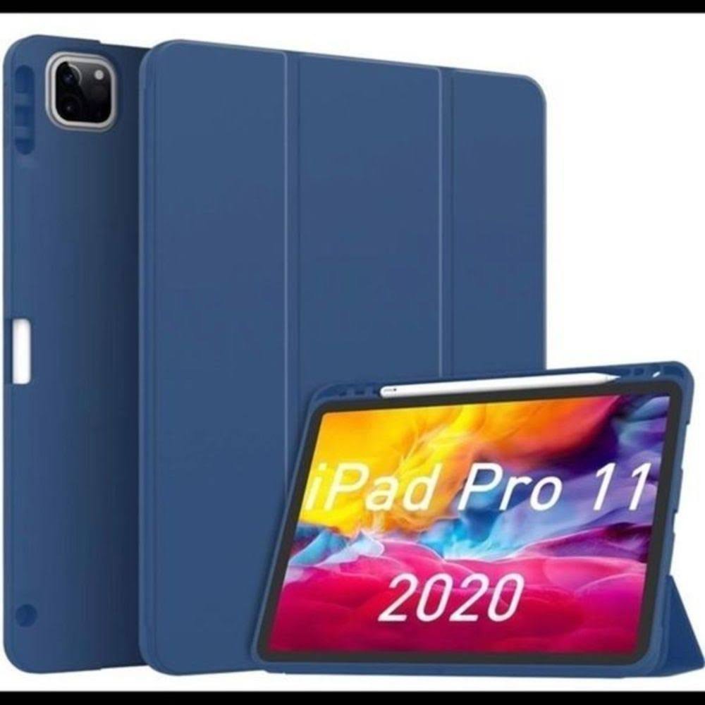 Soke for iPad Air Case (5th/4th Generation,2022/2020), iPad Pro 11 Inch Case with Pencil Holder-Auto Sleep/Wake+Camera Protection, Shockproof Back Cover for iPad Air 10.9 Inch,Blue