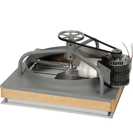 TPI BD242WHS Belt Drive Wholehouse Fan, Standard, 24" Size, 1/3 HP Motor, 4.8-5.7 Amps